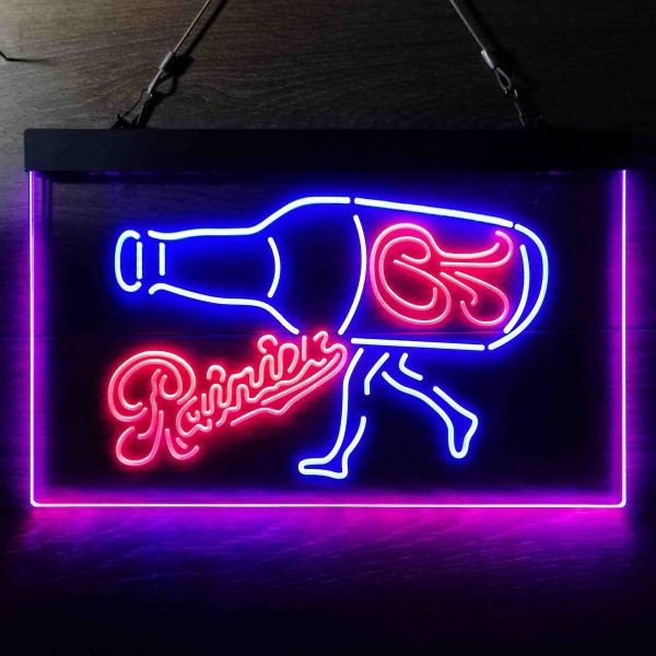 Rainier Walking Bottle Dual LED Neon Light Sign